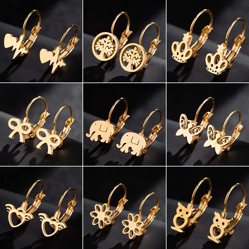 Jisensp Bohemian Fashion Earrings Women Jewelry Geometric Animal Stainless Steel Stud Earrings Best Gift for Girl Kid pendientes
Jisensp Bohemian Fashion Earrings Women Jewelry Geometric Animal Stainless Steel Stud Earrings Best Gift for Girl Kid pendientes