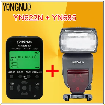 YONGNUO YN685 Wireless High Speed Sync TTL Speedlite Flash Build in Receiver + YN622N-TX with LED Transmitter For Nikon Cameras
YONGNUO YN685 Wireless High Speed Sync TTL Speedlite Flash Build in Receiver + YN622N-TX with LED Transmitter For Nikon Cameras