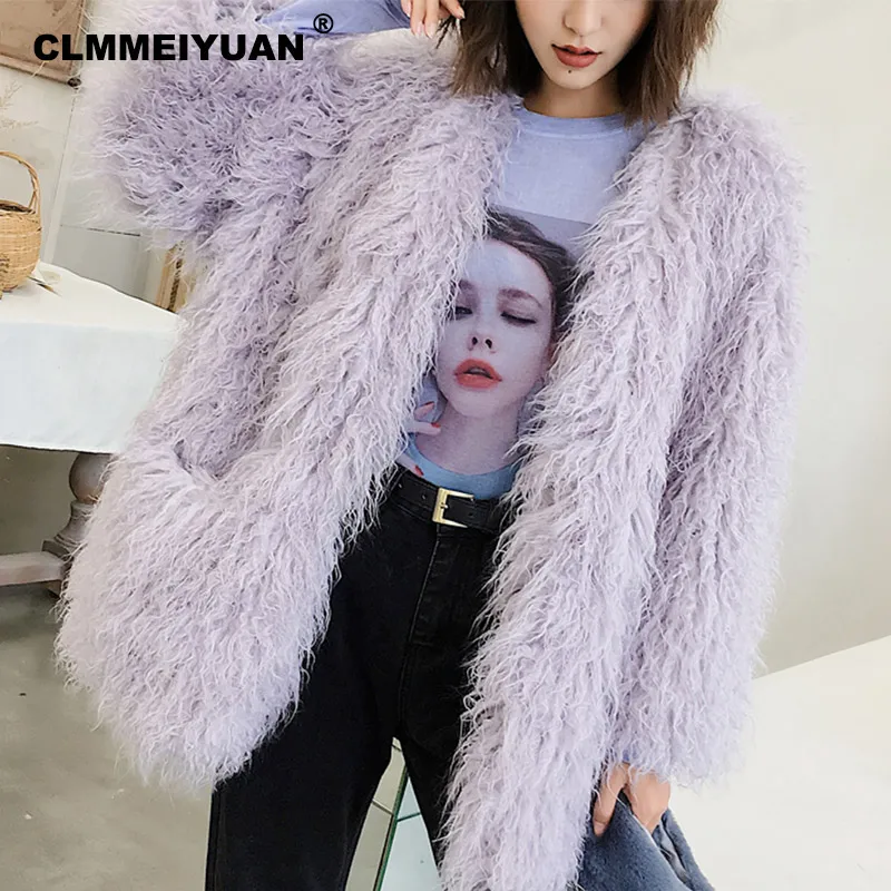 Brand Luxury Fluffy Purple Overcoats Women 2018 Winter Fashion Hot Sale Jacket Coat Fake Mongolia Sheep Fur Long Warm Coat Femme
Brand Luxury Fluffy Purple Overcoats Women 2018 Winter Fashion Hot Sale Jacket Coat Fake Mongolia Sheep Fur Long Warm Coat Femme