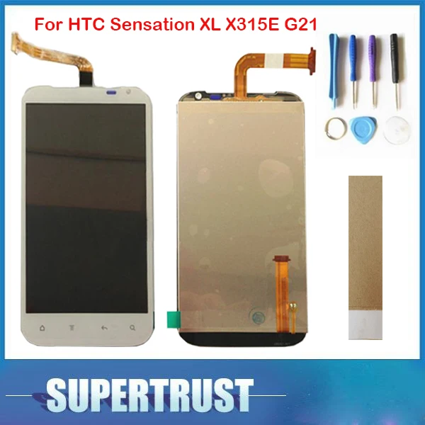 1PC/Lot 4.7"For HTC Sensation XL X315E G21 LCD Display+Touch Screen Digitizer Assembly Black White Color with tools+tape
1PC/Lot 4.7"For HTC Sensation XL X315E G21 LCD Display+Touch Screen Digitizer Assembly Black White Color with tools+tape