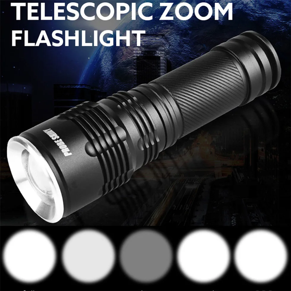 PROBE SHINY Tactical Police 5000LM Zoom XM-L T6 LED 5Modes Flashlight 18650 Aluminum Torch Dropshipping #1101
PROBE SHINY Tactical Police 5000LM Zoom XM-L T6 LED 5Modes Flashlight 18650 Aluminum Torch Dropshipping #1101