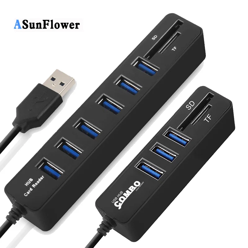 USB HUB To TF/SD High Speed Card Reader For PC Computer Laptop 3/6 USB 2.0 HUB Adapter USB Splitter USB 2.0 Port HUBS Convenient
USB HUB To TF/SD High Speed Card Reader For PC Computer Laptop 3/6 USB 2.0 HUB Adapter USB Splitter USB 2.0 Port HUBS Convenient