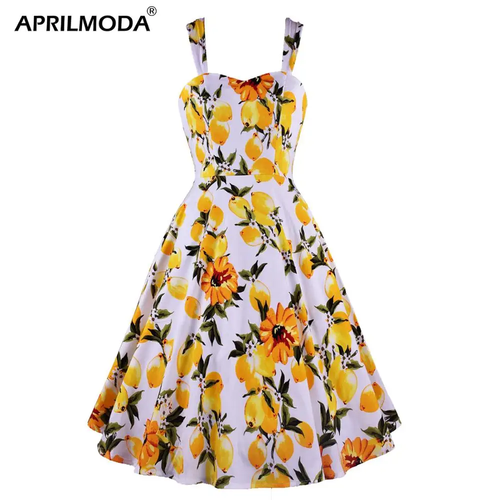 Lemon Printed Spaghetti Strap Vintage Dress Summer Women 50s Sundress Sling Party Dress Hepburn Swing Sexy Beach Dresses
Lemon Printed Spaghetti Strap Vintage Dress Summer Women 50s Sundress Sling Party Dress Hepburn Swing Sexy Beach Dresses