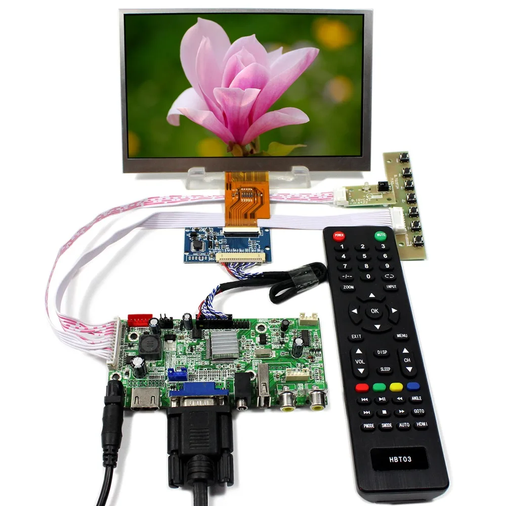 H DMI VGA AV Audio USB LCD Controller Board With 7inch 1024x600 AT070TNA2 LCD Screen
H DMI VGA AV Audio USB LCD Controller Board With 7inch 1024x600 AT070TNA2 LCD Screen
