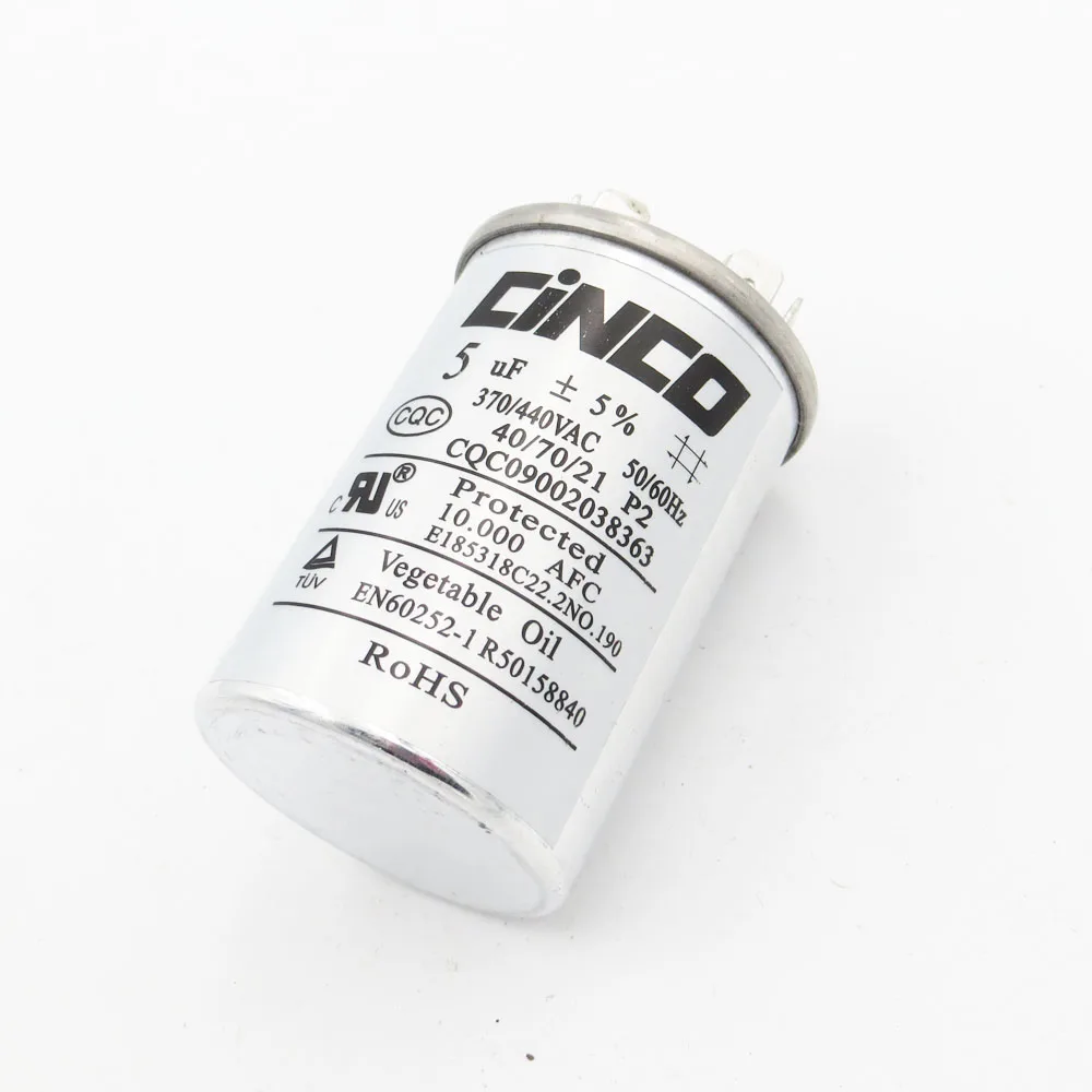 CBB65 Aluminum Can 5uF 370VAC 440VAC AC Refrigerator Air Conditioner Compressor Running Capacitors P2 CBB65A-1 5mfd 5mf 450VAC
CBB65 Aluminum Can 5uF 370VAC 440VAC AC Refrigerator Air Conditioner Compressor Running Capacitors P2 CBB65A-1 5mfd 5mf 450VAC