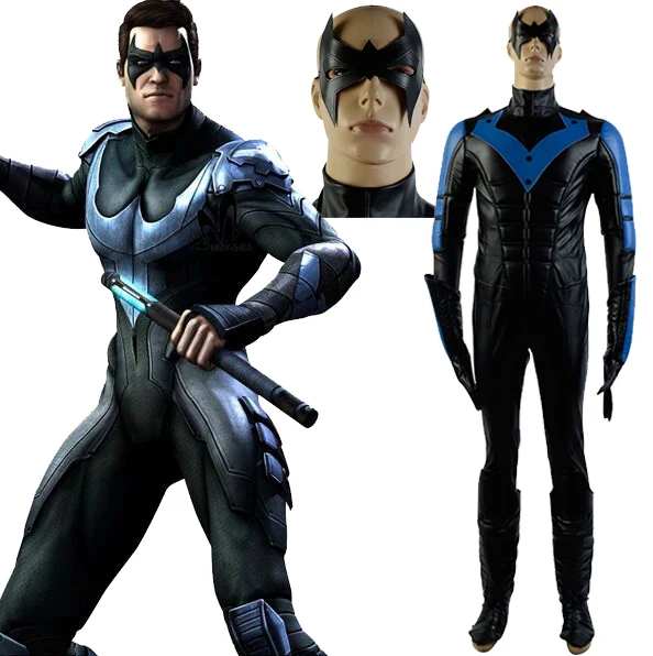Batman costume Arkham City Nightwing Robin Cosplay Costume Outfit Suit Halloween Full Set Christmas Costume Black&Blue Full Set
Batman costume Arkham City Nightwing Robin Cosplay Costume Outfit Suit Halloween Full Set Christmas Costume Black&Blue Full Set