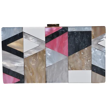 Summer unqique acrylic geometric lattice patchwork handbag small patry Clutch lady cute evening bag New 2017 Women messenger bag
Summer unqique acrylic geometric lattice patchwork handbag small patry Clutch lady cute evening bag New 2017 Women messenger bag