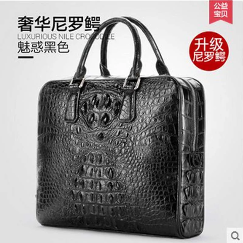 2018 gete Thai crocodile leather handbag high-capacity men bags business casual men's boutique luxury briefcase
2018 gete Thai crocodile leather handbag high-capacity men bags business casual men's boutique luxury briefcase