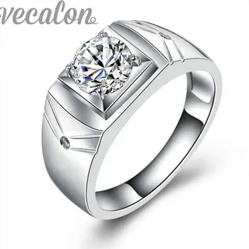 Vecalon Classic wedding Band ring for Men 1ct 5A Zircon cz 925 Sterling Silver male Engagement Finger ring fashion Jewelry
Vecalon Classic wedding Band ring for Men 1ct 5A Zircon cz 925 Sterling Silver male Engagement Finger ring fashion Jewelry