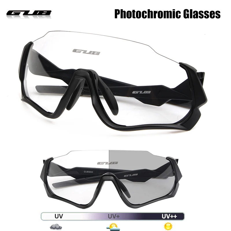 GUB 5800 Photochromic Cycling Sunglasses Automatic discoloration Gafas Ciclismo Outdoor Discolor Sports glasses for Men or Women
GUB 5800 Photochromic Cycling Sunglasses Automatic discoloration Gafas Ciclismo Outdoor Discolor Sports glasses for Men or Women
