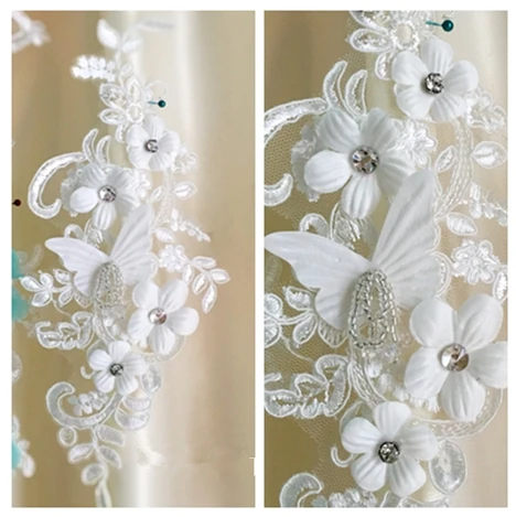 25*11CM per piece ivory embroidered handmade wedding lace appliques 3d lace flowers lace motif with beads pearls rhinestones NEW
25*11CM per piece ivory embroidered handmade wedding lace appliques 3d lace flowers lace motif with beads pearls rhinestones NEW