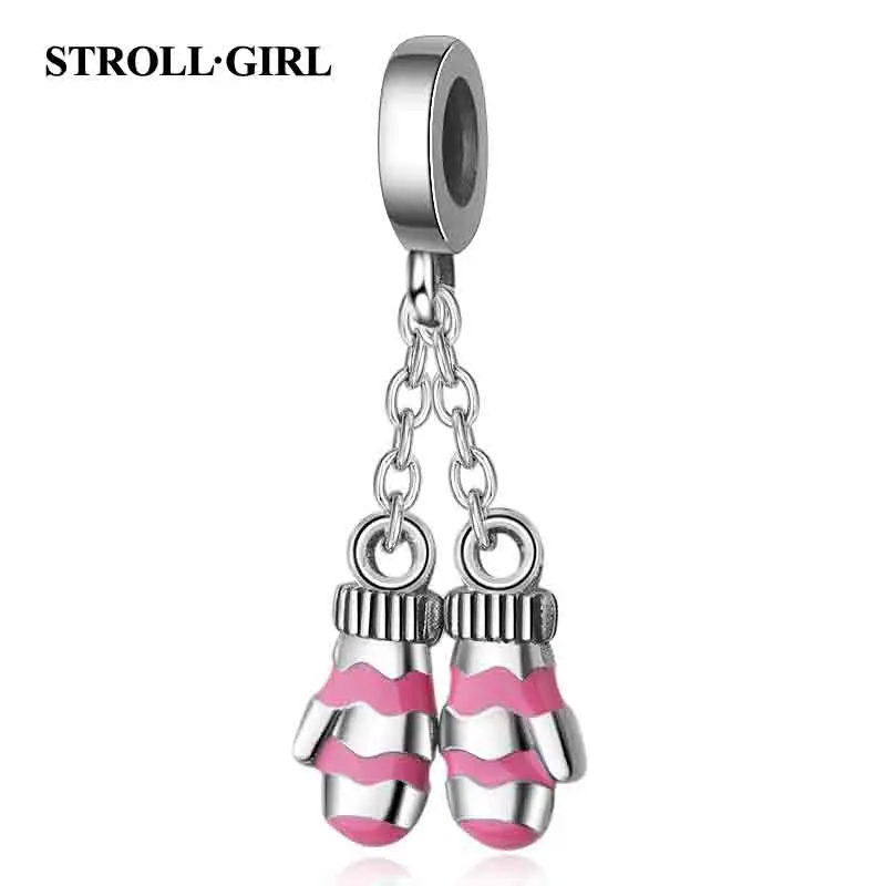 Strollgirl 925 Sterling silver Cute Pink Enamel a pair of gloves charms Pendant Beads Fit European Bracelet for Women Jewelry
Strollgirl 925 Sterling silver Cute Pink Enamel a pair of gloves charms Pendant Beads Fit European Bracelet for Women Jewelry