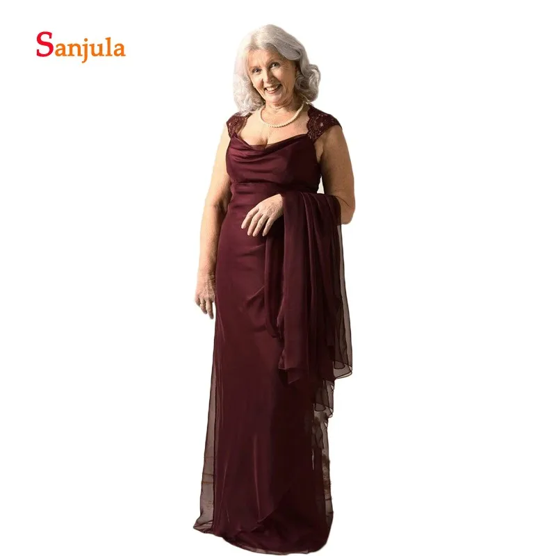 Sweetheart Mother's Dress Long Floor Length Burgundy Chiffon Mother of the Bride Dresses with Wraps Open Back Formal Gowns D1052
Sweetheart Mother's Dress Long Floor Length Burgundy Chiffon Mother of the Bride Dresses with Wraps Open Back Formal Gowns D1052