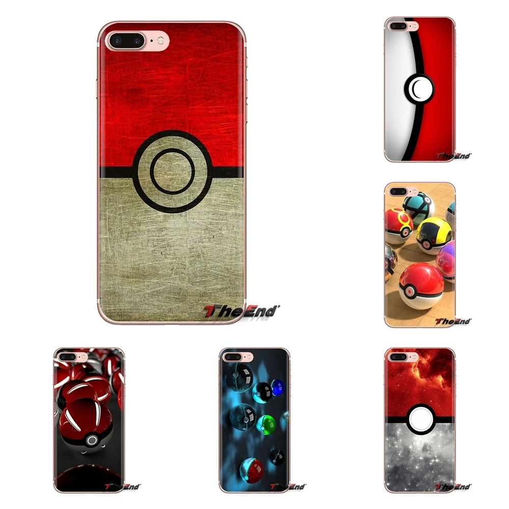 

For Xiaomi Mi4 Mi5 Mi5S Mi6 Mi A1 A2 5X 6X 8 9 Lite SE Pro Mi Max Mix 2 3 2S Silicone Skin Case Red White Pokemons PokeBall Ball