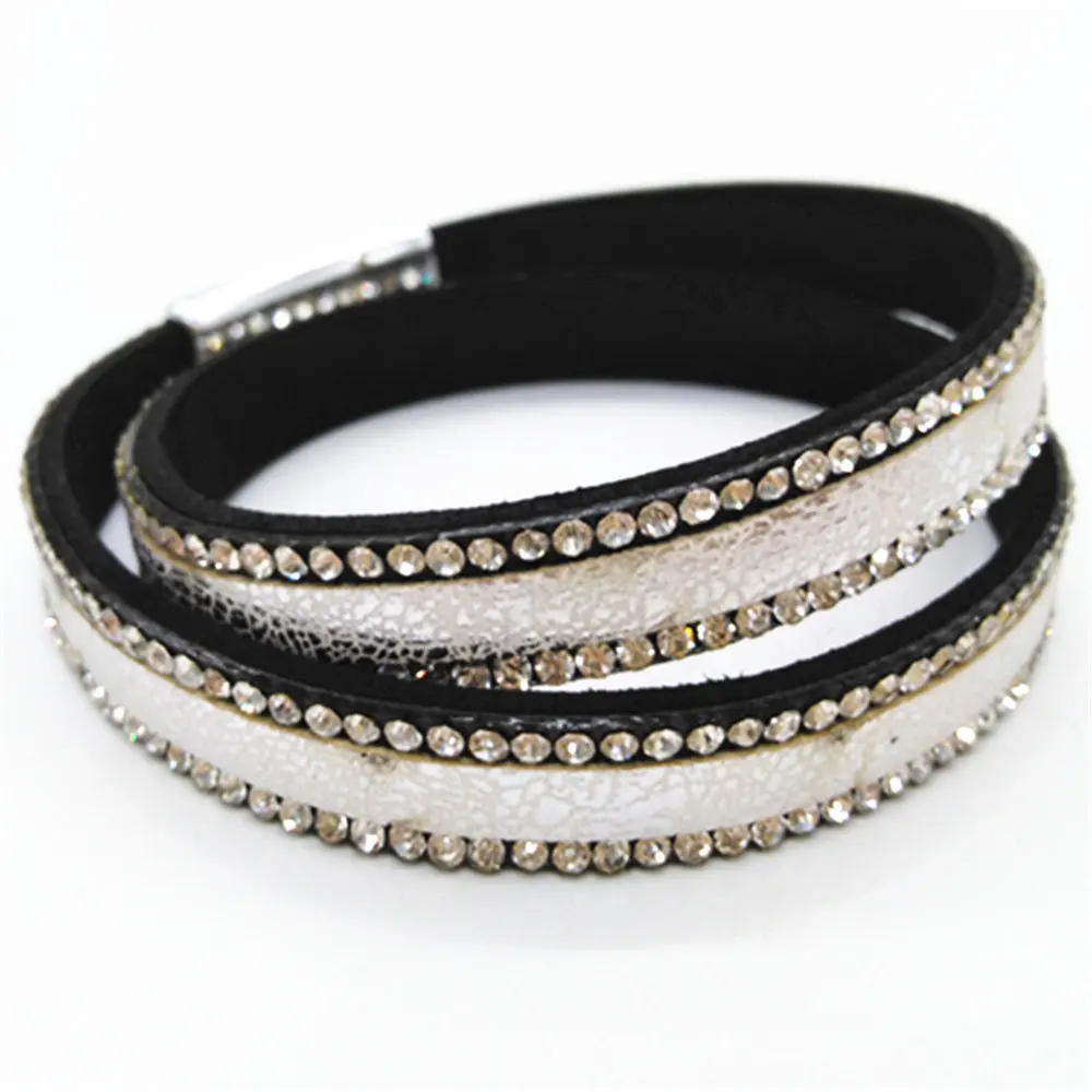 White Rhinestone Neon Black Multilayer Statement Ethnic Trendy Leather Bracelets Women Fashion Girl Cuff Bangle Female Jewelry
White Rhinestone Neon Black Multilayer Statement Ethnic Trendy Leather Bracelets Women Fashion Girl Cuff Bangle Female Jewelry