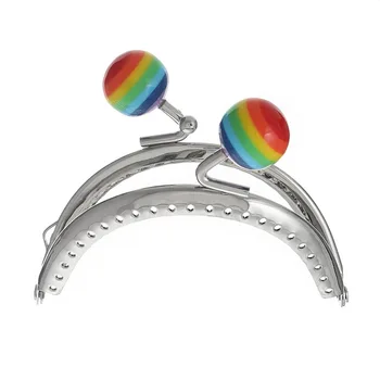 10Pcs Silver Tone Multicolor Resin Ball Metal Arch Frame Kiss Clasps Buckle With Handle For Purse Bag Handbag Handle 8.5x7cm
10Pcs Silver Tone Multicolor Resin Ball Metal Arch Frame Kiss Clasps Buckle With Handle For Purse Bag Handbag Handle 8.5x7cm