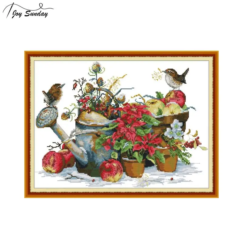 Joy Sunday Flower Pot and Birds Cross Stitch Aida Fabric 11ct 14ct DMC Threads Printed Canvas for Embroidery Kit DIY Needlewrok
Joy Sunday Flower Pot and Birds Cross Stitch Aida Fabric 11ct 14ct DMC Threads Printed Canvas for Embroidery Kit DIY Needlewrok