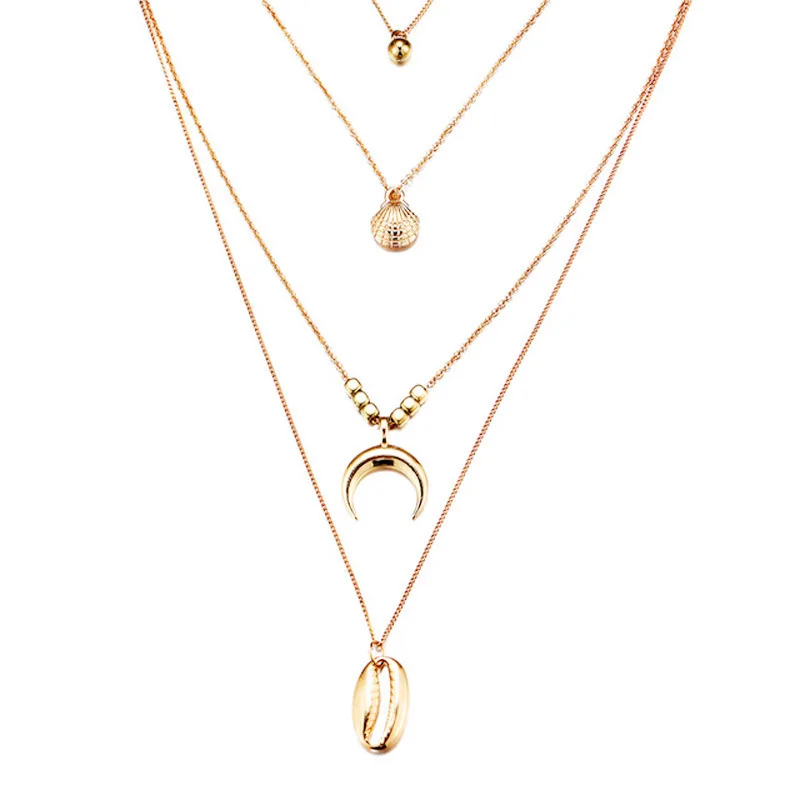 2019 New Multilayer Crystal Shell Moon Pendant Necklaces For Women Vintage Charm Choker Necklace Statement Party Jewelry 1N357
2019 New Multilayer Crystal Shell Moon Pendant Necklaces For Women Vintage Charm Choker Necklace Statement Party Jewelry 1N357