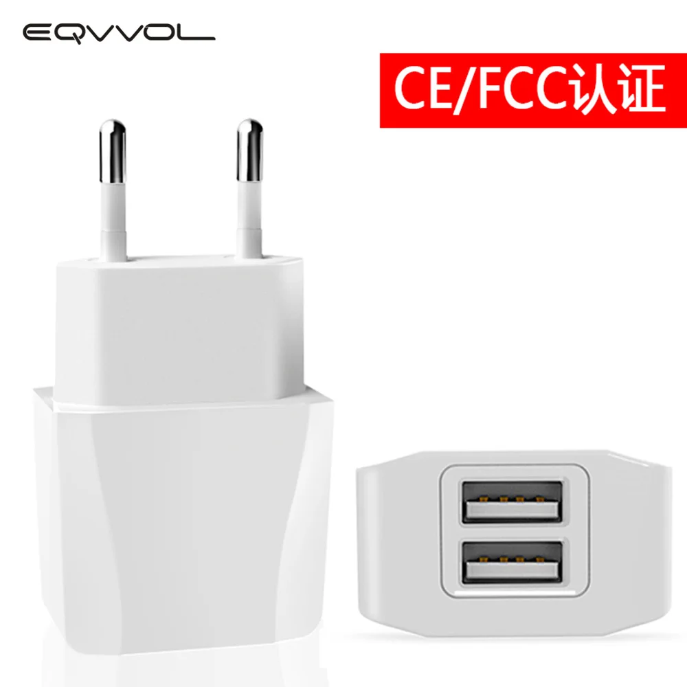 Eqvvol Dual USB Charger Mobile Phone EU Charger Plug Travel Wall Charger Adapter For iPhone Samsung iPad Xiaomi Phone Charger
Eqvvol Dual USB Charger Mobile Phone EU Charger Plug Travel Wall Charger Adapter For iPhone Samsung iPad Xiaomi Phone Charger