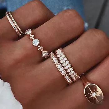 6PCS Unique Ring Set Vintage Style Geometric Knuckle Joint Rings Set For Women Personality Design Ring Set Party Jewelry Gift
6PCS Unique Ring Set Vintage Style Geometric Knuckle Joint Rings Set For Women Personality Design Ring Set Party Jewelry Gift
