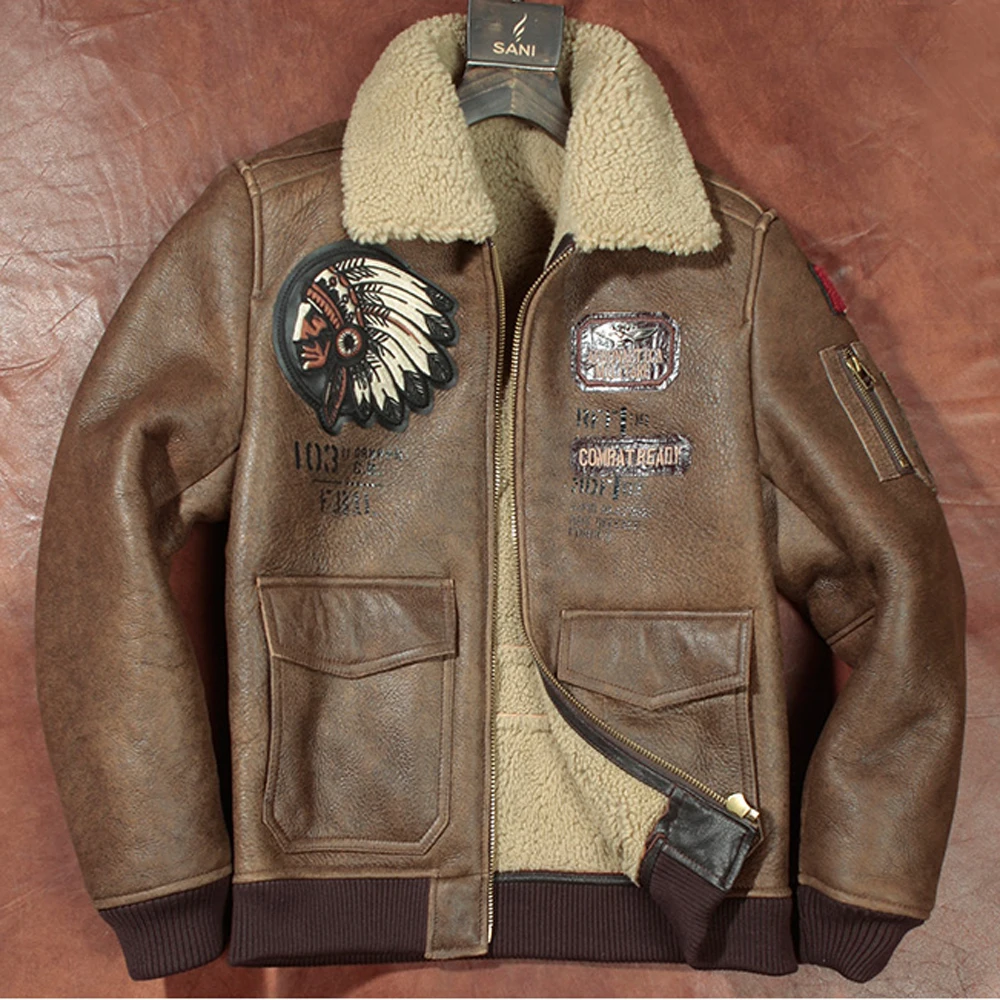Fashion 100% sheepskin coat flying Wear Real shearling fur Jacket Handsome Male Clothing genuine shearling coat for men Outwear
Fashion 100% sheepskin coat flying Wear Real shearling fur Jacket Handsome Male Clothing genuine shearling coat for men Outwear