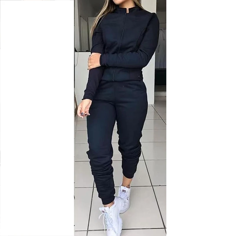 Casual Tracksuit Two Piece Outfits Women Zipper Hooded Top and Long Pants Autumn Women Set Sportwear SJ3615V
Casual Tracksuit Two Piece Outfits Women Zipper Hooded Top and Long Pants Autumn Women Set Sportwear SJ3615V