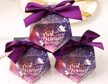 50Pcs Creative Purple Diamond Shape Style Wedding Favors Candy Box Bomboniera Party Supplies Gift Box Chocolate Boxes Sachet
50Pcs Creative Purple Diamond Shape Style Wedding Favors Candy Box Bomboniera Party Supplies Gift Box Chocolate Boxes Sachet