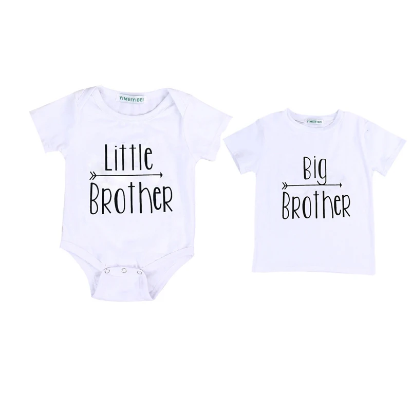 Family Matching Sets Casual Little Brother Baby Boy Short Sleeve White Letter Romper Big Brother T-shirt Tops Outfit Summer
Family Matching Sets Casual Little Brother Baby Boy Short Sleeve White Letter Romper Big Brother T-shirt Tops Outfit Summer