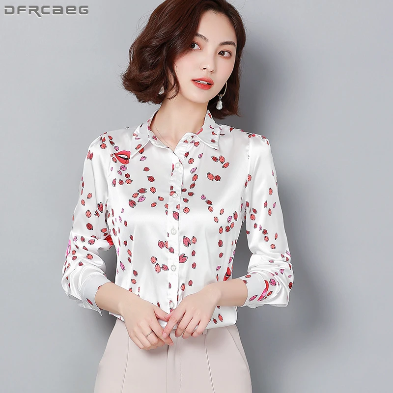 New 2019 Spring Blouse Women Fashion Long Sleeve Shirts 3XL 4XL Plus Size Ladies Tops Satin Blouses Blue White Blusas Elegant
New 2019 Spring Blouse Women Fashion Long Sleeve Shirts 3XL 4XL Plus Size Ladies Tops Satin Blouses Blue White Blusas Elegant