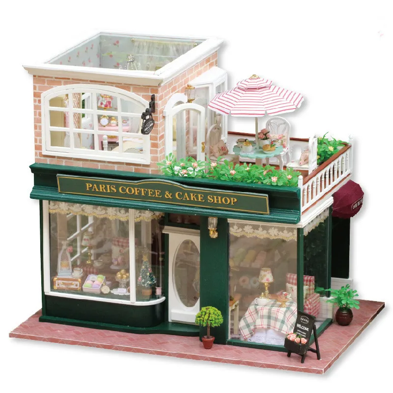 Large DIY Paris Coffee & Cake Shop Handmade Wooden Miniature with Light Music Lovely Assembly Dollhouse Valentine's Day Gift Toy
Large DIY Paris Coffee & Cake Shop Handmade Wooden Miniature with Light Music Lovely Assembly Dollhouse Valentine's Day Gift Toy