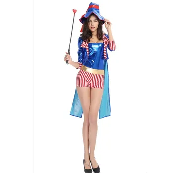 Sexy Woman Magician Cosplay Disfraces Fantasia Halloween Tuxedo Costume Exotic Apparel Nightclub dance Masquerade Party dress
Sexy Woman Magician Cosplay Disfraces Fantasia Halloween Tuxedo Costume Exotic Apparel Nightclub dance Masquerade Party dress