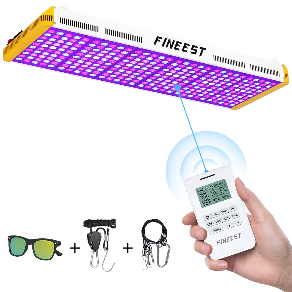 FINEEST Led Grow Light Full Spectrum 1000W/1500W/2000W/3000W Remote Control Timer Veg Bloom Group Control for Indoor Plants
FINEEST Led Grow Light Full Spectrum 1000W/1500W/2000W/3000W Remote Control Timer Veg Bloom Group Control for Indoor Plants