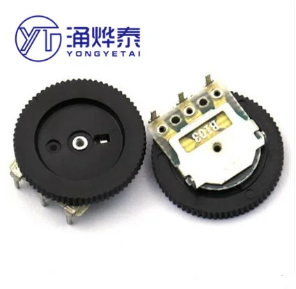 YYT 20PCS B103 10K single 16*2MM dial potentiometer gear potentiometer singing machine volume switch
YYT 20PCS B103 10K single 16*2MM dial potentiometer gear potentiometer singing machine volume switch