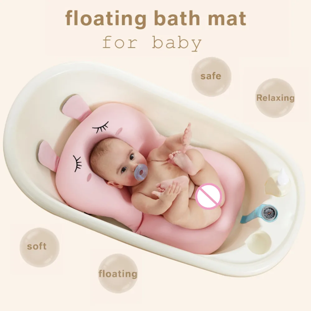  Red de apoyo para asiento de baño para bebé, almohadilla  antideslizante para bañera infantil, alfombrilla de malla suave, almohada  de baño ajustable para 0 a 18 meses : Bebés