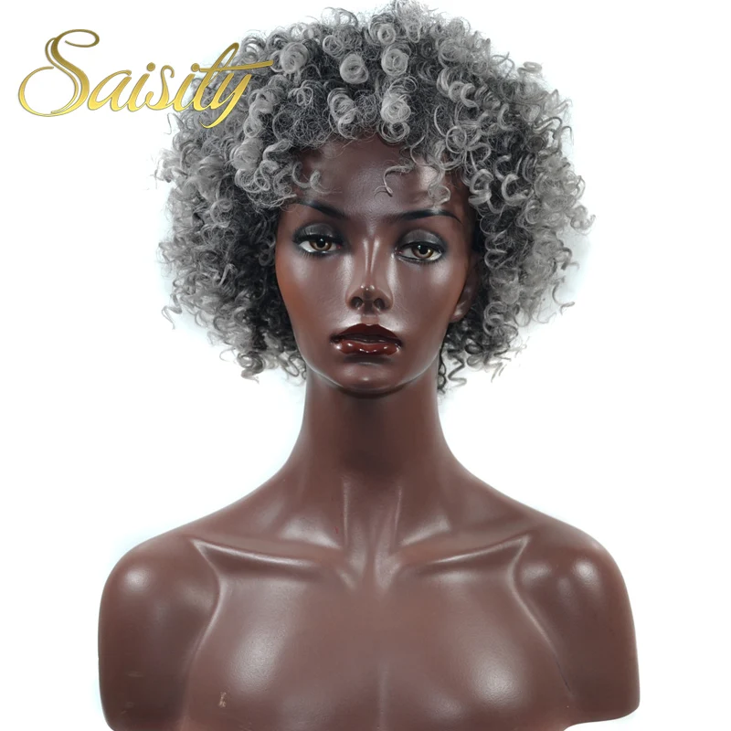 Saisity Kinky Curly Afro Wigs Synthetic Wig For Women Colors Brown Short Women Grey Black Natural Female Wigs
Saisity Kinky Curly Afro Wigs Synthetic Wig For Women Colors Brown Short Women Grey Black Natural Female Wigs