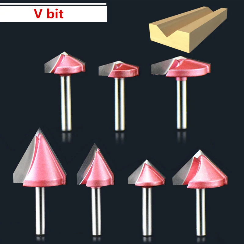 6mm shank V bit-1PCS,CNC solid carbide end mill,woodworking router bit,wood engraving milling cutter,wood,PVC,acrylic wood tool
6mm shank V bit-1PCS,CNC solid carbide end mill,woodworking router bit,wood engraving milling cutter,wood,PVC,acrylic wood tool