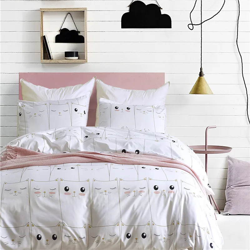 Cute White Kitten Pattern Pillowcase 2/3cs PDuvet Cover Set Soft Bedding Sets USA Queen Double King Twin Size Bedlinen Bedspread
Cute White Kitten Pattern Pillowcase 2/3cs PDuvet Cover Set Soft Bedding Sets USA Queen Double King Twin Size Bedlinen Bedspread