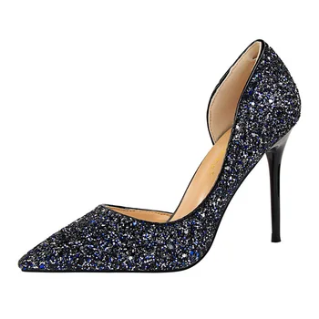 HAJINK Women Pumps Shoes Woman Sexy High Heels Glitter Wedding Heels Shoes Female Gold Silver Shoes Stiletto 9.5CM 868-8
HAJINK Women Pumps Shoes Woman Sexy High Heels Glitter Wedding Heels Shoes Female Gold Silver Shoes Stiletto 9.5CM 868-8