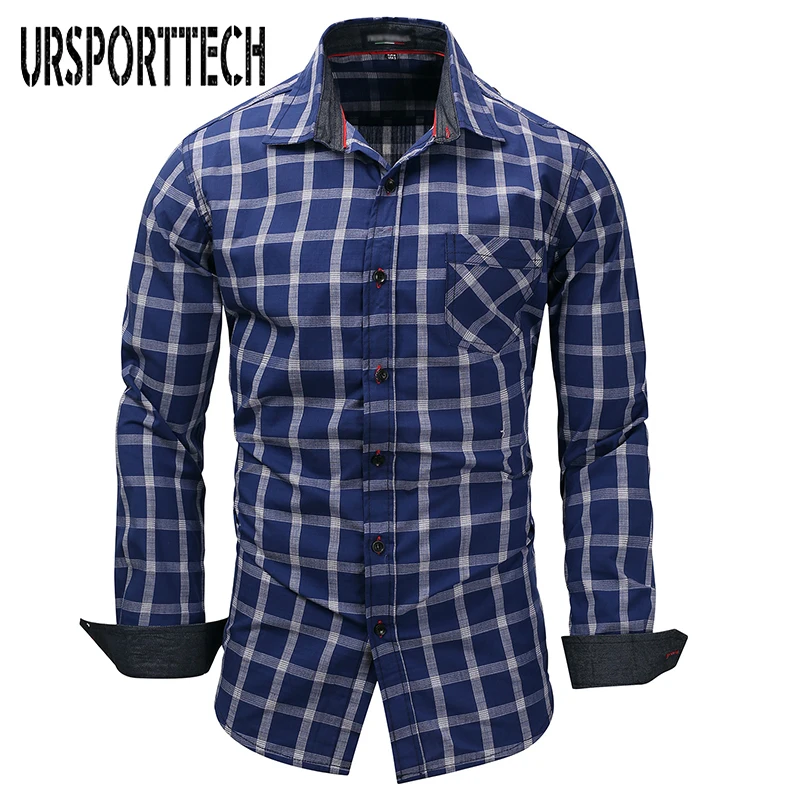 URSPORTTECH Brand New 2019 Mens Casual Shirt Denim Long Sleeve Slim Fit Striped Shirts Business Camisa Breathable Dress Shirt
URSPORTTECH Brand New 2019 Mens Casual Shirt Denim Long Sleeve Slim Fit Striped Shirts Business Camisa Breathable Dress Shirt
