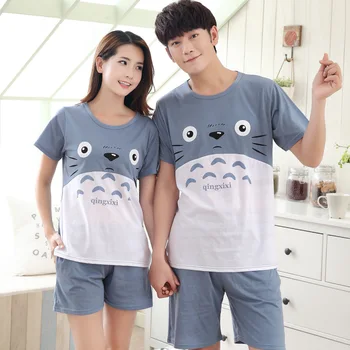 2017 New Summer Cotton Couples Pajamas Sets Cartoon Totoro Men's Pajamas Sweet Girls Lounge Women Pyjama femme 3XL Home Clothing
2017 New Summer Cotton Couples Pajamas Sets Cartoon Totoro Men's Pajamas Sweet Girls Lounge Women Pyjama femme 3XL Home Clothing