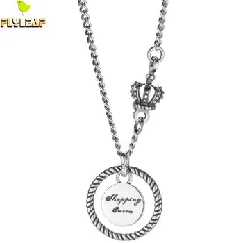 Flyleaf 925 Sterling Silver Necklace Women Letter Round Crown Fashion Chain Fine Jewelry Simple Necklaces & Pendants Vintage
Flyleaf 925 Sterling Silver Necklace Women Letter Round Crown Fashion Chain Fine Jewelry Simple Necklaces & Pendants Vintage