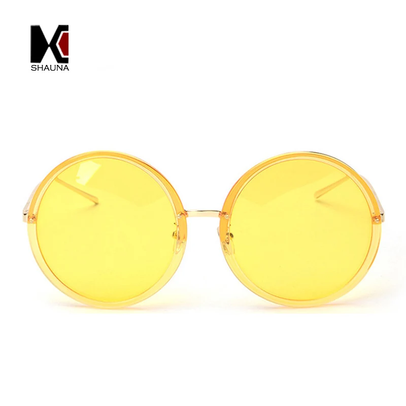 SHAUNA Oversized Fashion Women Round Sunglasses Brand Designer Big Frame Ladies Reflective Yellow Tint Lens Sun Glasses
SHAUNA Oversized Fashion Women Round Sunglasses Brand Designer Big Frame Ladies Reflective Yellow Tint Lens Sun Glasses