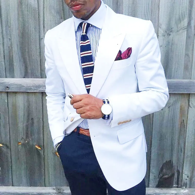 Latest Peaked Design Men Suits for Wedding Groom Tuxedo White Costume Homme Groomsmen Blazer 2Piece Terno Masculino Traje Hombre
Latest Peaked Design Men Suits for Wedding Groom Tuxedo White Costume Homme Groomsmen Blazer 2Piece Terno Masculino Traje Hombre