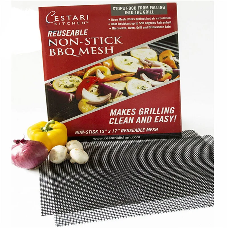 Nonstick Teflon Barbecue Grill Mat BBQ Grid Mat Non-Stick Pad Outdoor Grill Topper Mesh Mat Camping Picnics Grilling Tool
Nonstick Teflon Barbecue Grill Mat BBQ Grid Mat Non-Stick Pad Outdoor Grill Topper Mesh Mat Camping Picnics Grilling Tool