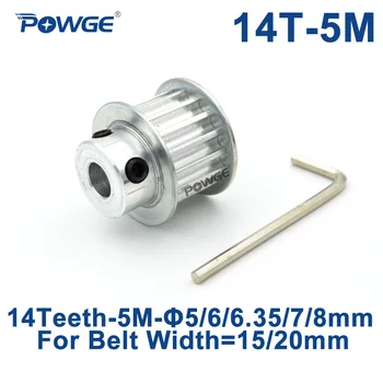 POWGE Arc 14 Teeth HTD 5M Timing Pulley Bore 5/6/6.35/7/8/10mm for Width 15/20mm HTD5M Synchronous Belt wheel pulley 14Teeth 14T
POWGE Arc 14 Teeth HTD 5M Timing Pulley Bore 5/6/6.35/7/8/10mm for Width 15/20mm HTD5M Synchronous Belt wheel pulley 14Teeth 14T