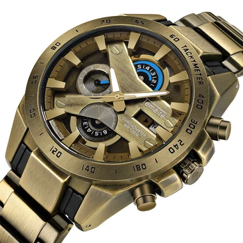 Men's Business Wrist Watch Waterproof Vintage Bronze Chronograph Watches Men Copper Stainless Steel Quartz Wristwatch Clock
Men's Business Wrist Watch Waterproof Vintage Bronze Chronograph Watches Men Copper Stainless Steel Quartz Wristwatch Clock