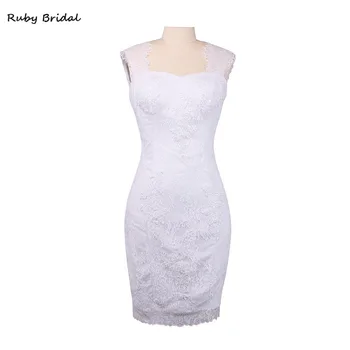 Ruby Bridal 2017 Charming Knee-Length Wedding Dresses White Iovry Lace Appliques Mermaid Bridal Gowns Robe De Mariage KW20
Ruby Bridal 2017 Charming Knee-Length Wedding Dresses White Iovry Lace Appliques Mermaid Bridal Gowns Robe De Mariage KW20