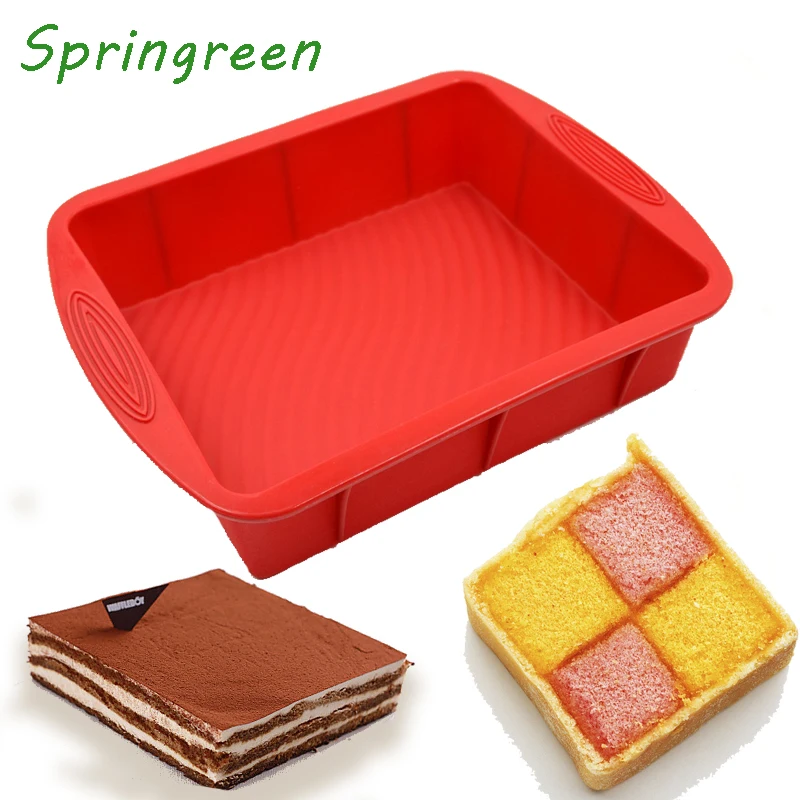 Springreen 22*22cm Silicone Square Cake Mold with Handle Grips Non-stick Pie Pizza Bread Pan Bakeware Baking Mould(Random Color)
Springreen 22*22cm Silicone Square Cake Mold with Handle Grips Non-stick Pie Pizza Bread Pan Bakeware Baking Mould(Random Color)