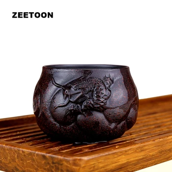 120cc Authentic Yixing Teacup Purple Clay Dragon Master Cup Chinese Health care Kung Fu Tea Set Tea Cup Bowl Creative Home Decor
120cc Authentic Yixing Teacup Purple Clay Dragon Master Cup Chinese Health care Kung Fu Tea Set Tea Cup Bowl Creative Home Decor