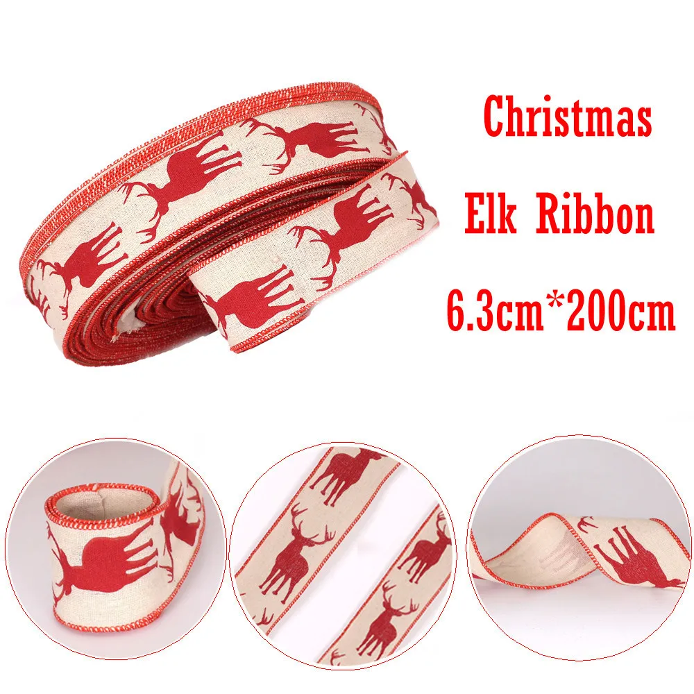 Linen Christmas Party Xmas Tree Ornaments 2m Elk Ribbon Hanging Decorations Christmas Decorations For Home Decoration
Linen Christmas Party Xmas Tree Ornaments 2m Elk Ribbon Hanging Decorations Christmas Decorations For Home Decoration